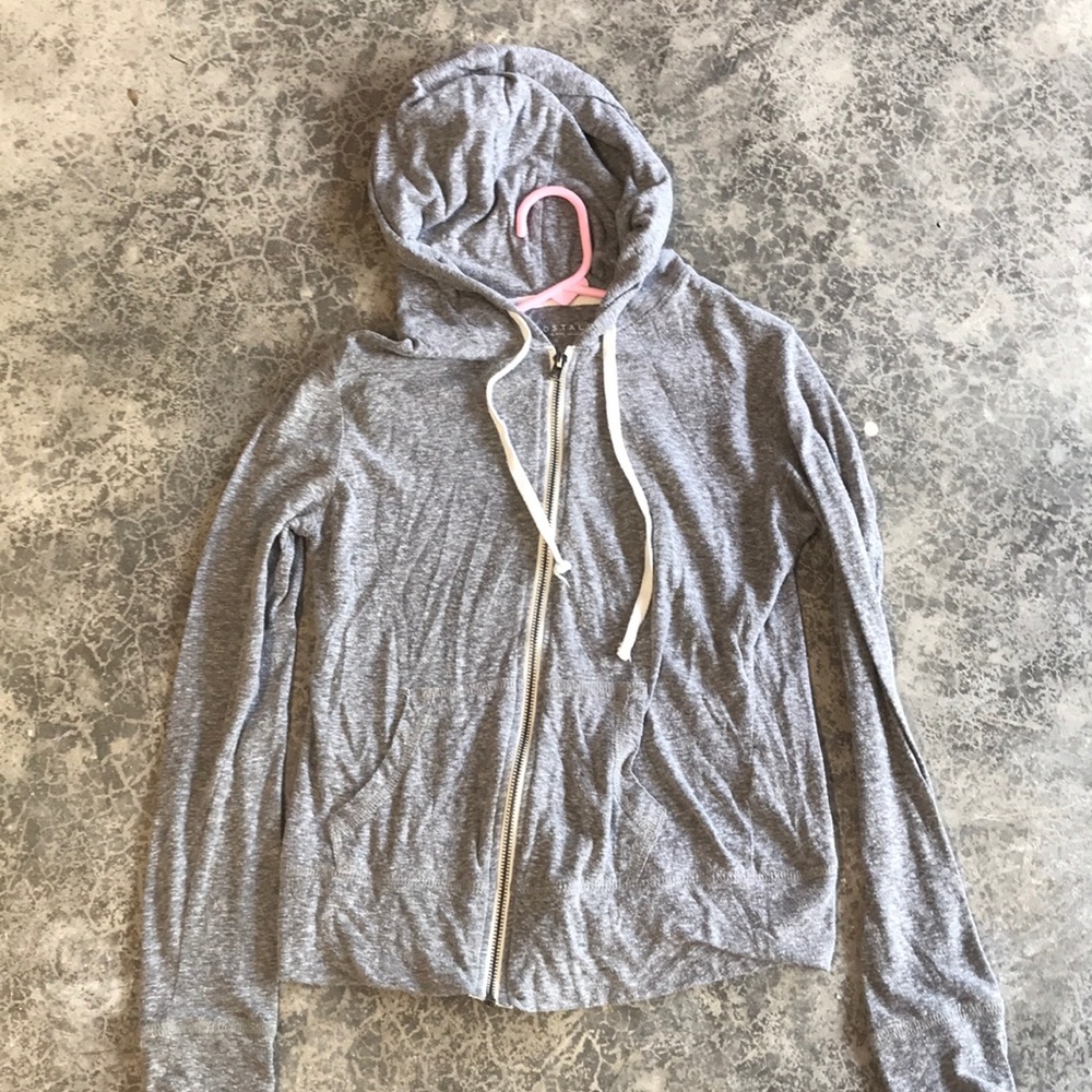 Grey zip up hoodie!